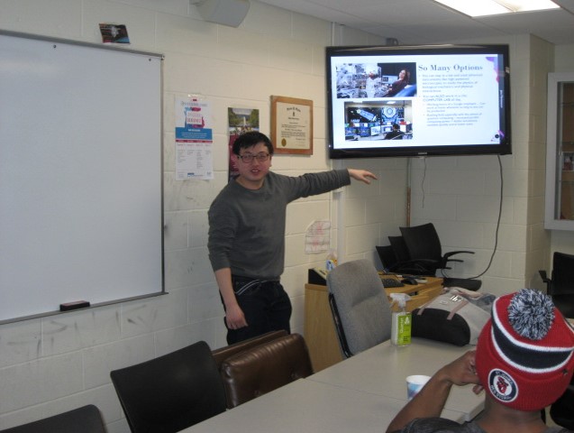 Physics/Chemistry Undergraduate Major and BPS student member Alexander Ng gave a presentation on "Graduate Opportunities in Biophysics"