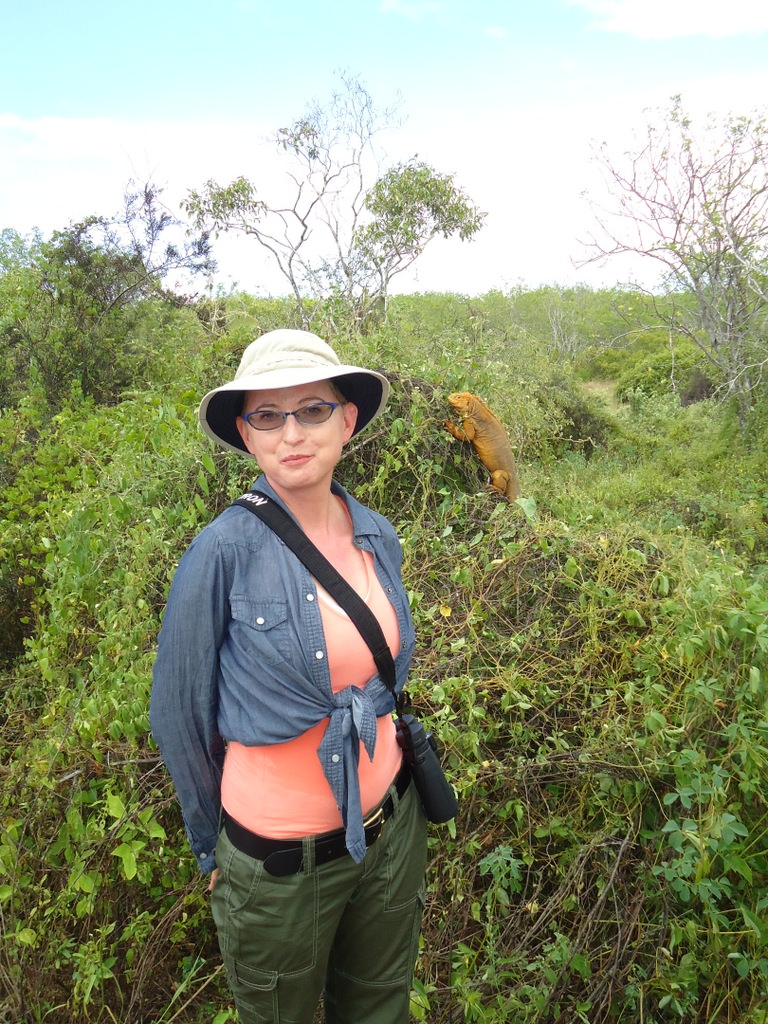 Anita Niedziela-Majka on a trip  to the Galapagos Islands. 