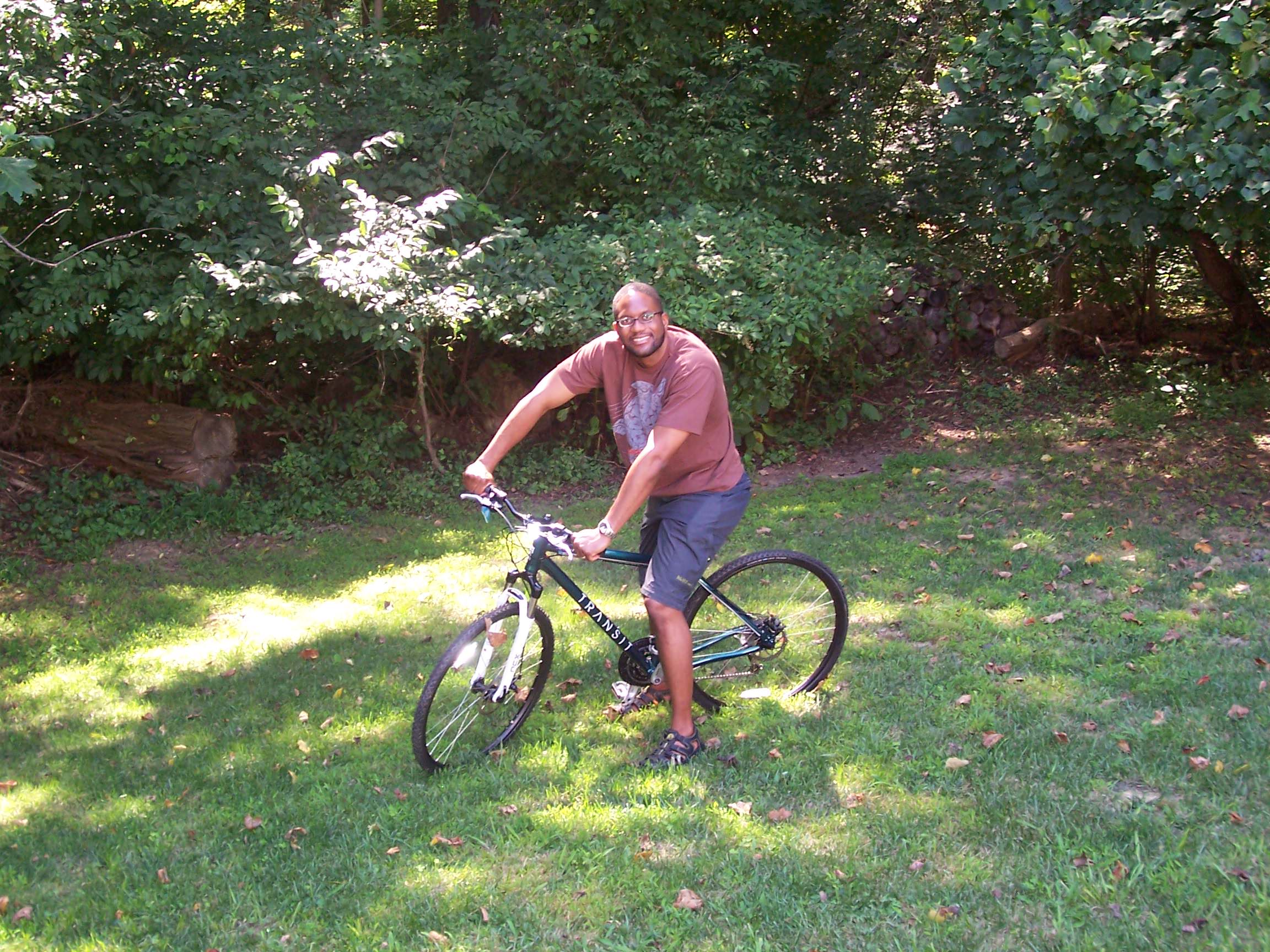 Thorpe biking near his home in Maryland.
