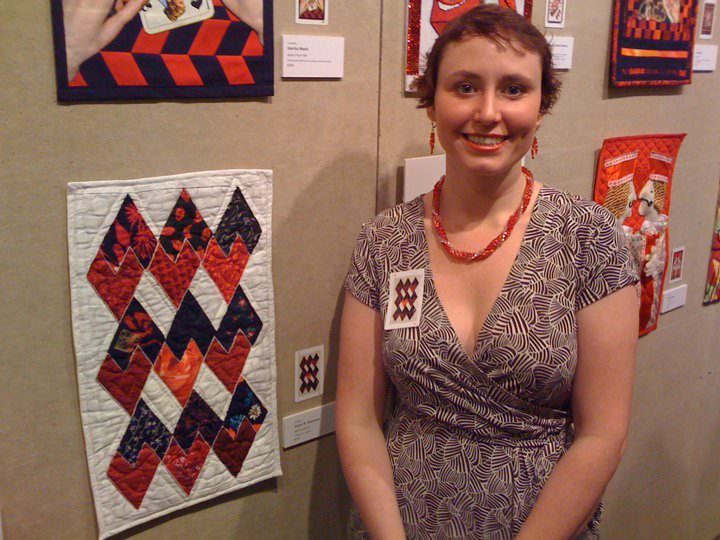 Thickman with her entry into a local quilt show.