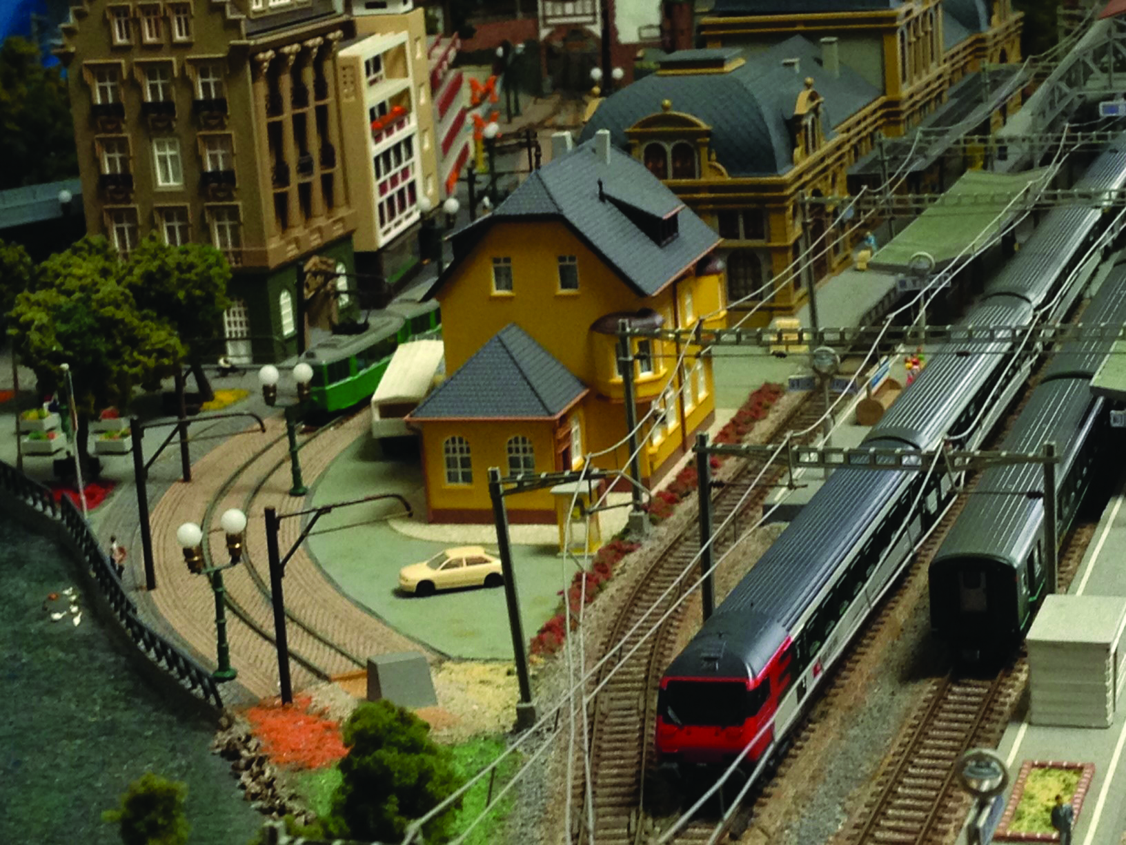 A model train built by Matsuzaki