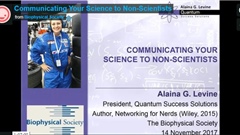 Communicating Your Science to Non-Scientists